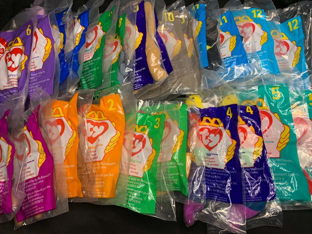 1998 McDonalds Ty Teenie Beanie Babies Complete Set of 12 Original Bags